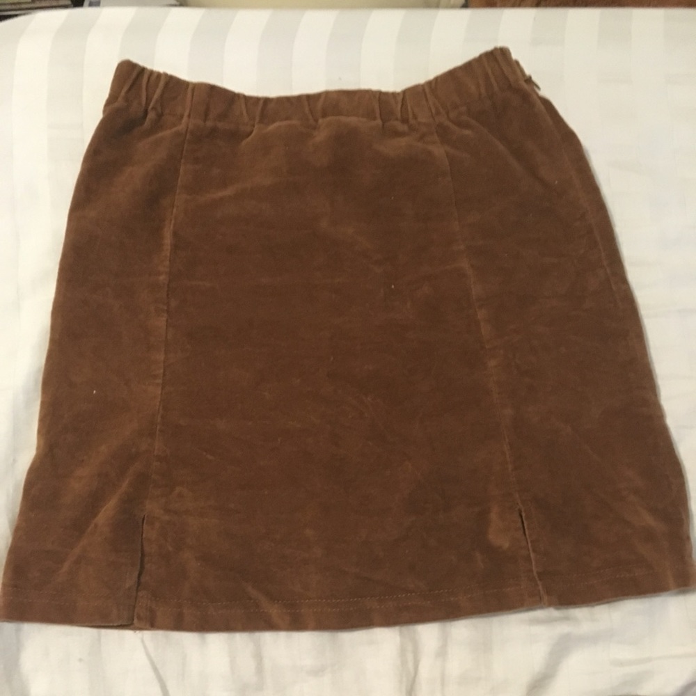 Brandy Melville slit velvet skirt